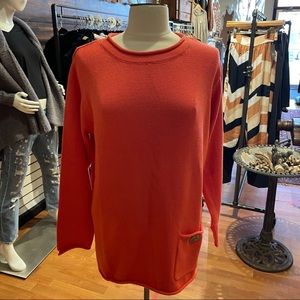 NWT Pure Knits by Neon Buddha Perfect Pullover Sweater in Orangeade